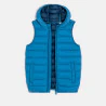 Boy's blue lightweight sleeveless down jacket