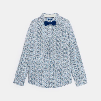 Boy's printed shirt + bow tie