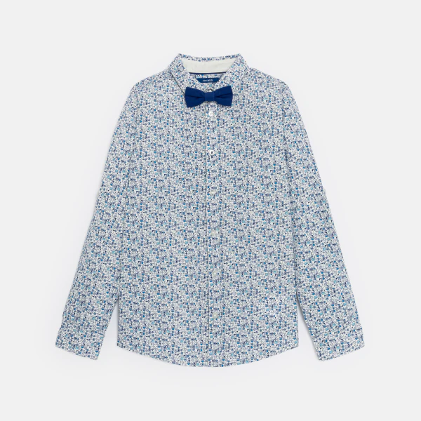 Boy's printed shirt + bow tie