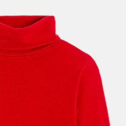 Boy's red turtleneck...