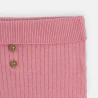 Newborn pink rib knit trousers