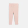 Baby girl's pink knitted leggings