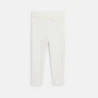 Baby girl's white knitted leggings