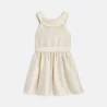 Girl's elegant golden beige sleeveless dress