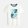 Boy's white short-sleeve T-shirt