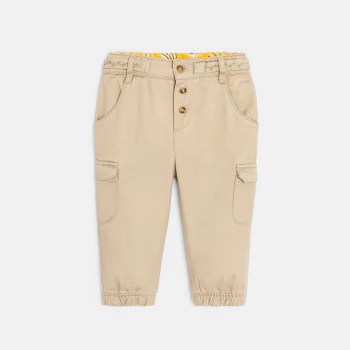 Baby girl's beige combat trousers