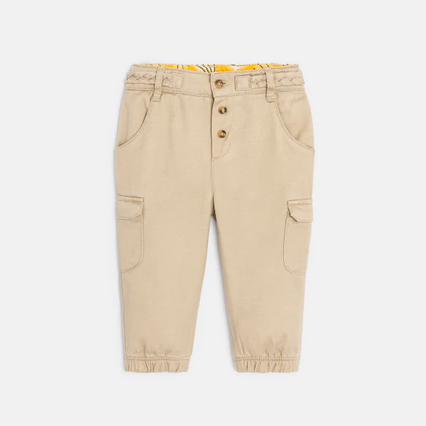 Baby girl's beige combat trousers