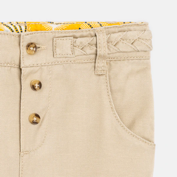 Baby girl's beige combat trousers