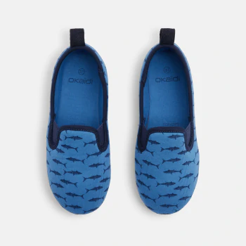 Boy's blue shark slippers