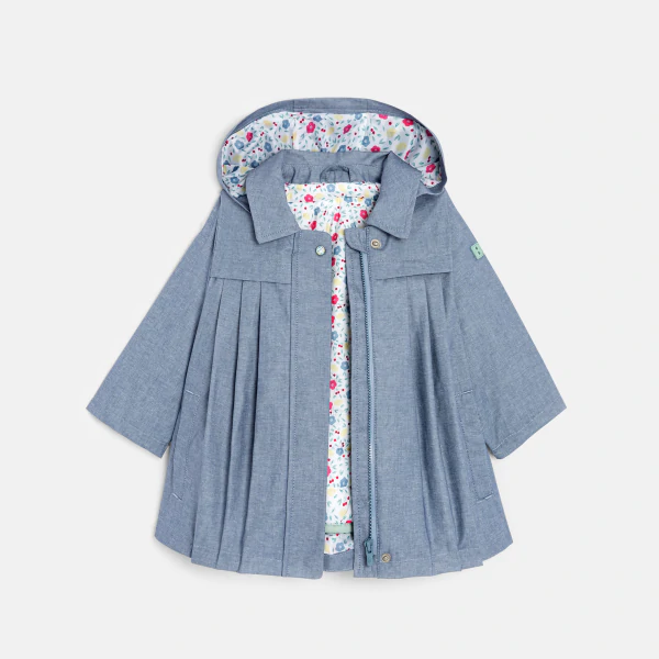 Baby girl's chambray 3-in-1 parka