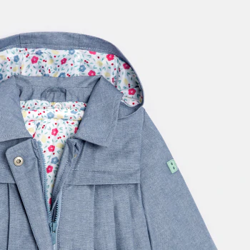 Baby girl's chambray 3-in-1 parka