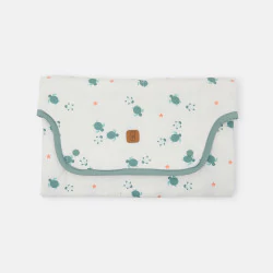 Newborn green tortoise print travel changing mat