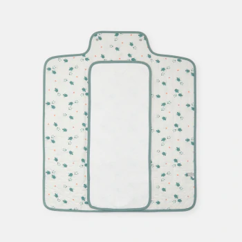 Newborn green tortoise print travel changing mat