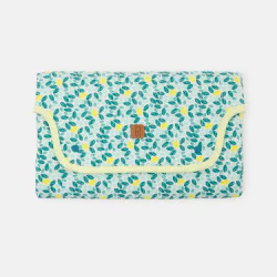 Newborn yellow lemon print travel changing mat