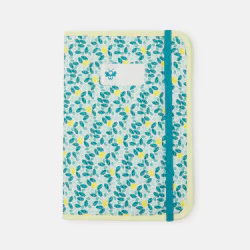 Newborn yellow lemon print health book cover