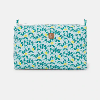 Newborn yellow lemon print toilet bag