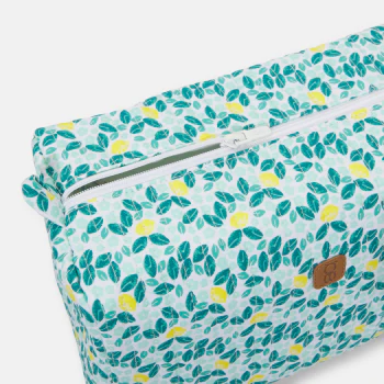 Newborn yellow lemon print toilet bag