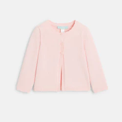 Baby girl's light pink knitted cardigan