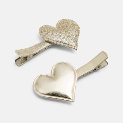 Girl's gold-coloured crocodile clips (set of 2)