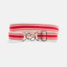 Girl's red striped elasticated belt