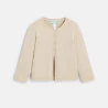 Baby girl's beige knitted cardigan