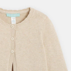 Baby girl's beige knitted...