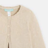 Baby girl's beige knitted cardigan