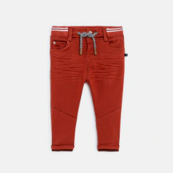 Baby boy's red denim-fabric...