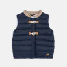 Baby boy's blue sleeveless quilted down jacket