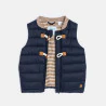 Baby boy's blue sleeveless quilted down jacket