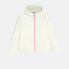 Girl's ecru hooded windbreaker