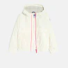 Girl's ecru hooded windbreaker