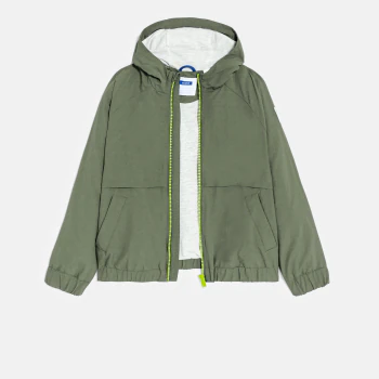 Boys' khaki hooded windbreaker