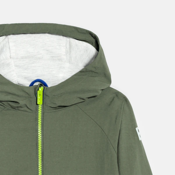 Boys' khaki hooded windbreaker