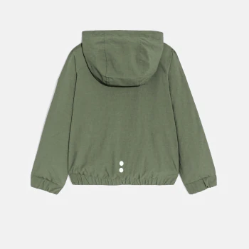 Boys' khaki hooded windbreaker