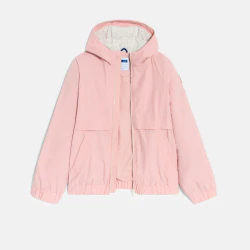 Girl's pink hooded windbreaker