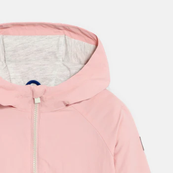 Girl's pink hooded windbreaker