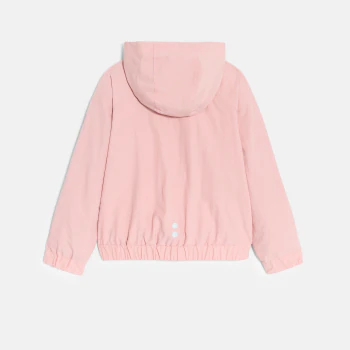 Girl's pink hooded windbreaker