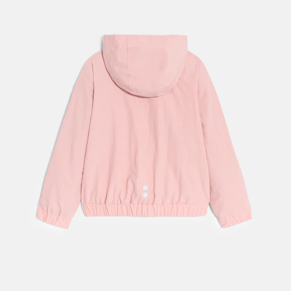 Girl's pink hooded windbreaker