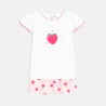 Girl's white strawberry 2-piece summer pyjamas