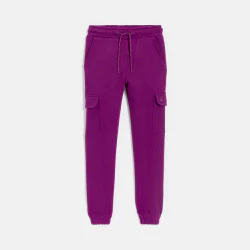 Girl's plain purple cargo...