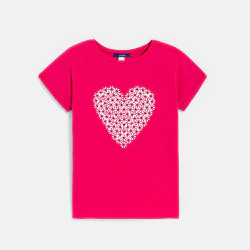 Girl's pink short-sleeve...