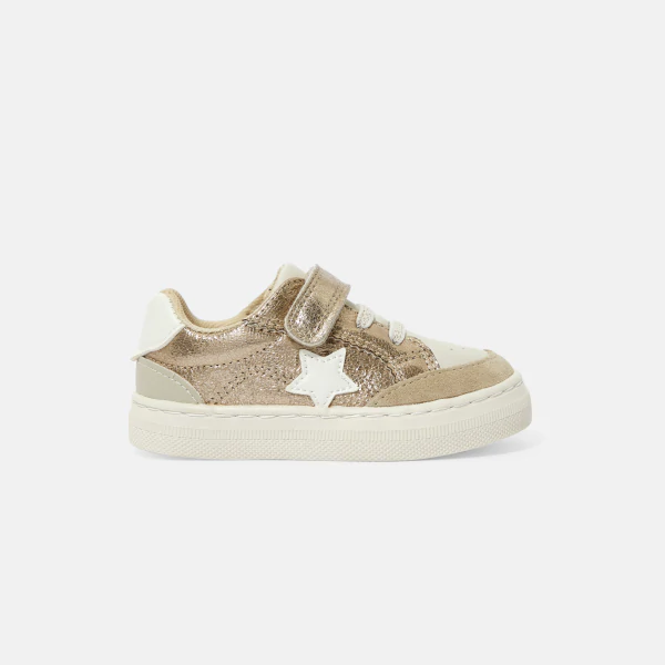 Baby girl's shiny streetwear trainers