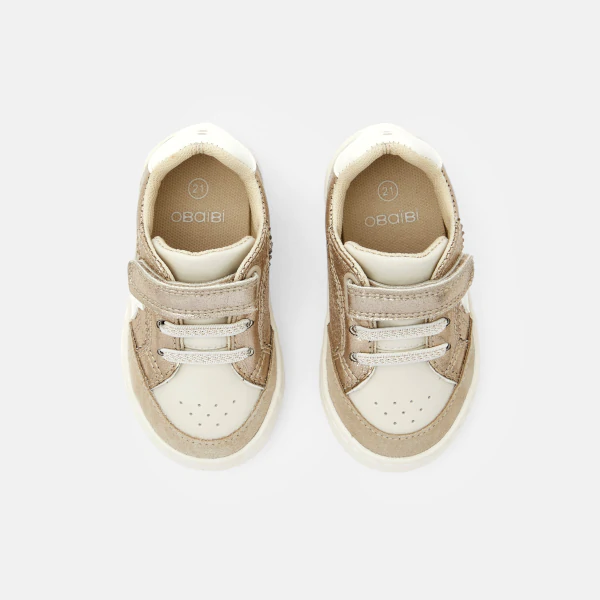 Baby girl's shiny streetwear trainers