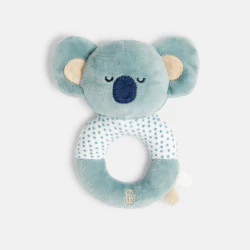 Newborn blue koala soft toy rattle