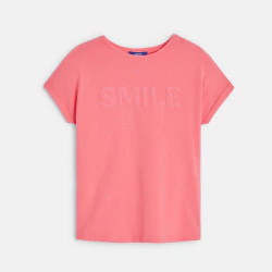 Girl's pink short-sleeve...