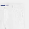 Boy's plain white cotton twill chinos