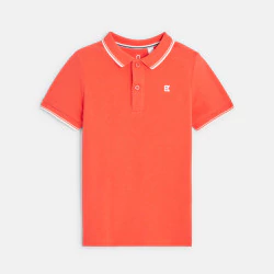 Boy's orange short-sleeve...