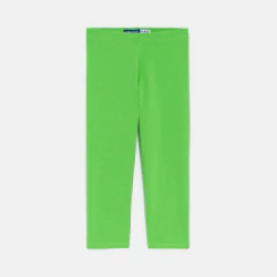 Girl's short green jersey leggings