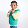 Boy's green lightweight sleeveless down jacket